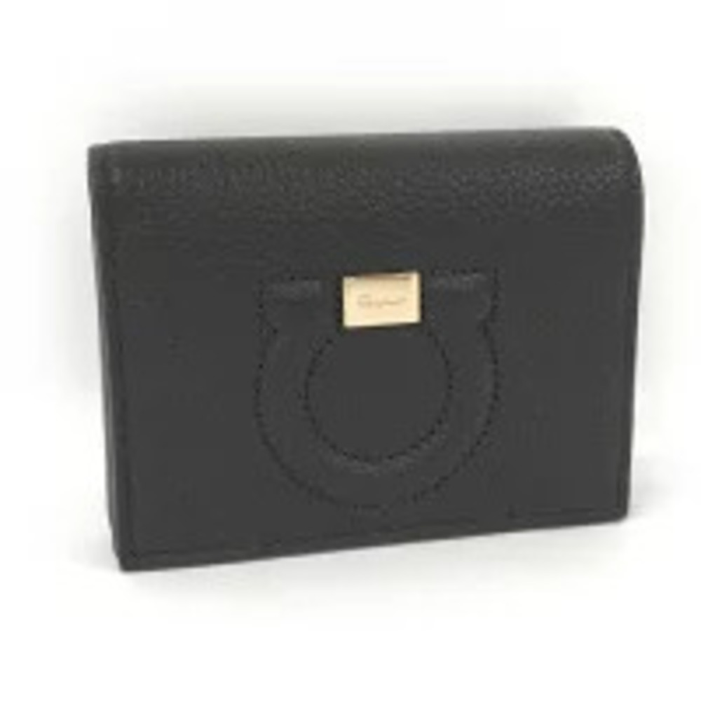 Salvatore Ferragamo Leather Wallet Black